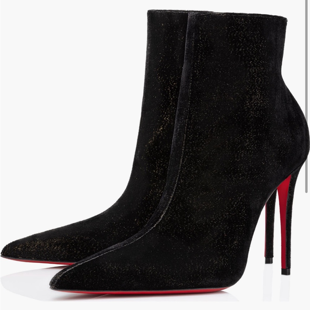 Christian Louboutin Kate velvet bootie